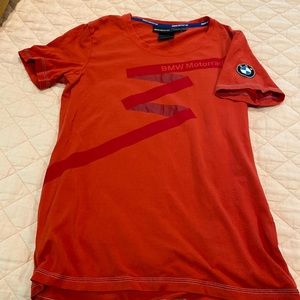 BMW Motorrad Women’s Red Patched Short Sleeve Shirt Size Medium Preowned